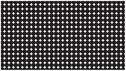 Classic and bold polka dot pattern featuring large solid black circles in a perfectly uniform grid