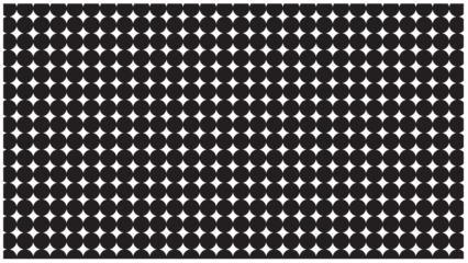 Classic and bold polka dot pattern featuring large solid black circles in a perfectly uniform grid