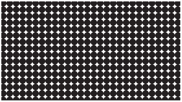 Classic and bold polka dot pattern featuring large solid black circles in a perfectly uniform grid - Powered by Adobe