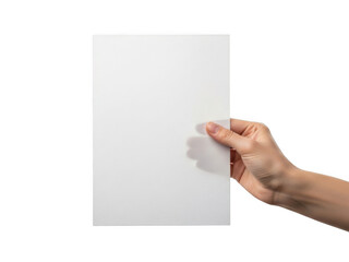 Fototapeta premium Hand holding transparent sheet of paper