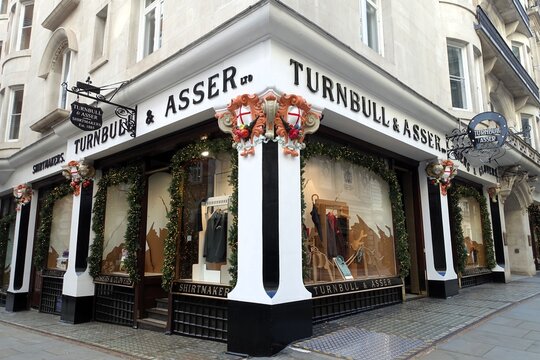 The British shirt maker, Turnbull and Asser, established in 1885, has its flagship store located at 71-72 Jermyn Street, London