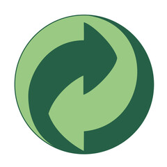 the green dot packaging and recycling symbol icon vector