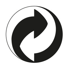 the green dot packaging and recycling symbol icon vector