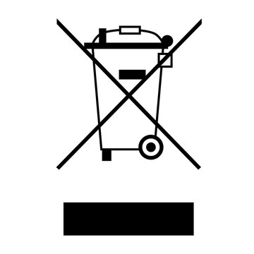 WEEE symbol icon for packing 
