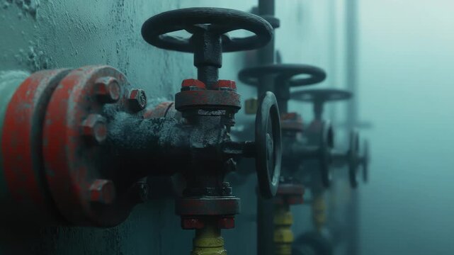Video A close-up shot of a fire hydrant on a foggy day