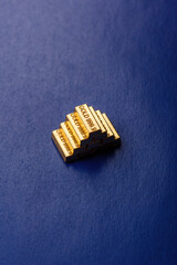 Gold bars or ingots as a tool for balance, financial investment, and savings. Gold bars