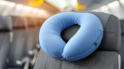 Comfortable travel neck pillow for airplane comfort and support