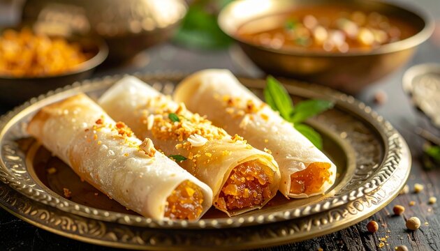 Andhra Pootharekulu. Traditional Indian Food