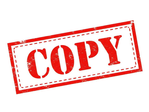 Red stamp marking copy