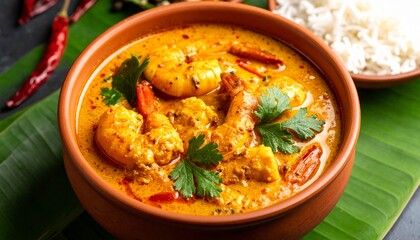 Kerala Kerala Prawn Curry. Traditional Indian Food
