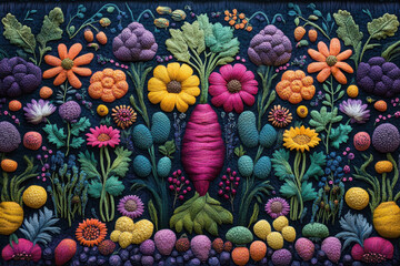 Vibrant floral wallpaper with colorful flowers and leaves.