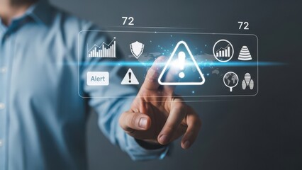 Analyzing data security alerts on a touchscreen interface