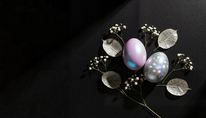  Holographic and Pearlescent Egg Still Life - Futuristic Luxury Trend