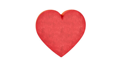 Fototapeta premium Red velvet heart with transparent background