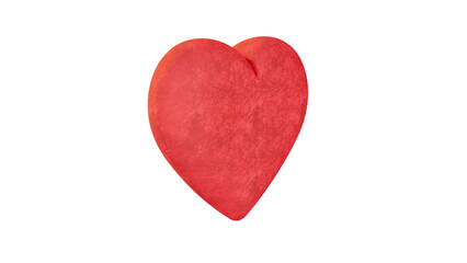 Obraz premium Red velvet heart with transparent background