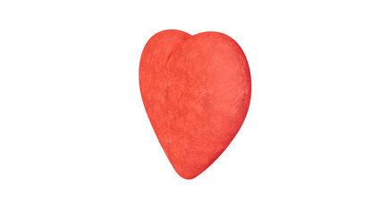 Fototapeta premium Red velvet heart with transparent background