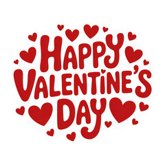 Happy Valentines Day Vector Illustration With Hearts For Greeting Cards And Social Media Posts