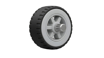 Obraz premium Single wheel with tire and hub