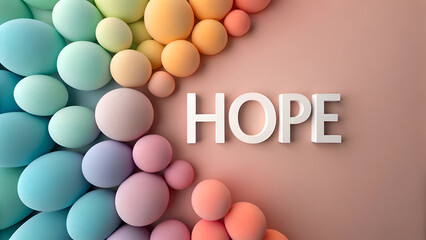 Hope Cancer Awareness Concept with Colorful Abstract Background