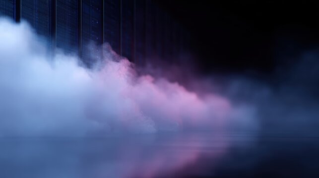 cloud computing concept server network visualization
