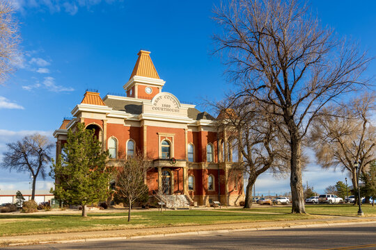 Bent County Courthouse in Las Animas, Colorado, the oldest active courthouse in Colorado, built in 1887 and listed on the National Register of Historic Places in 1976