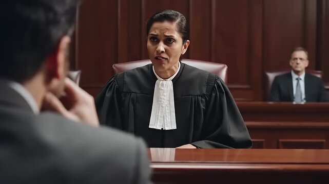 Man testifies in courtroom with judge and spectators present