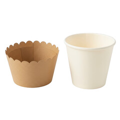 Set of eco-friendly paper cup and wrapper