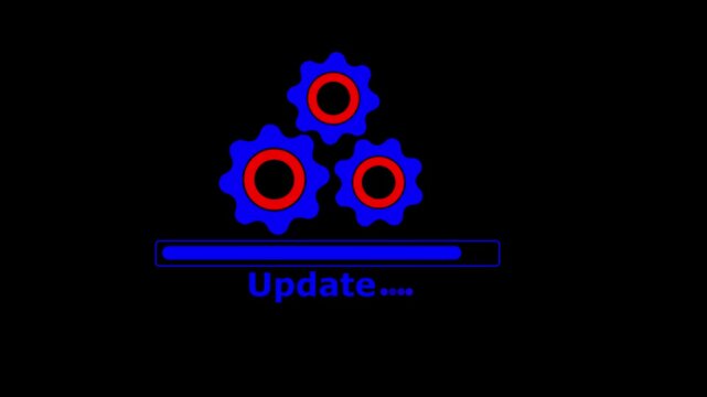 System Software Update or Upgrade Banner with New Update Badge and Notification Sign for Digital Interface Design