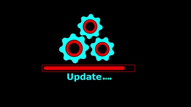 System Software Update or Upgrade Banner with New Update Badge and Notification Sign for Digital Interface Design