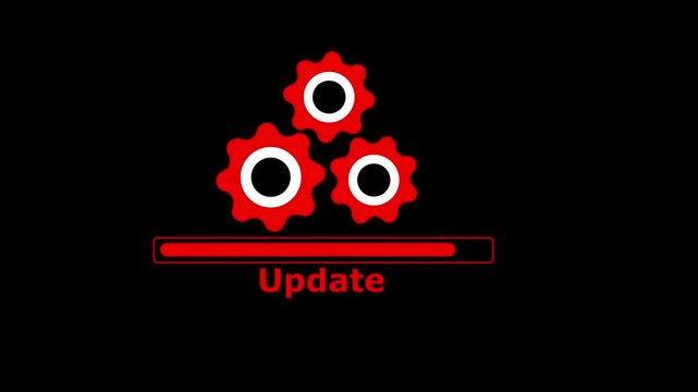 System Software Update or Upgrade Banner with New Update Badge and Notification Sign for Digital Interface Design