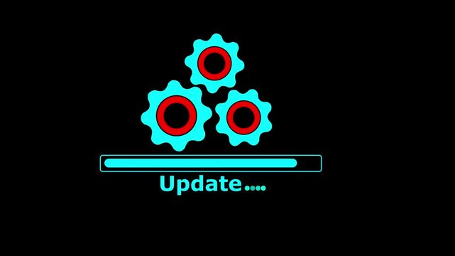 System Software Update or Upgrade Banner with New Update Badge and Notification Sign for Digital Interface Design