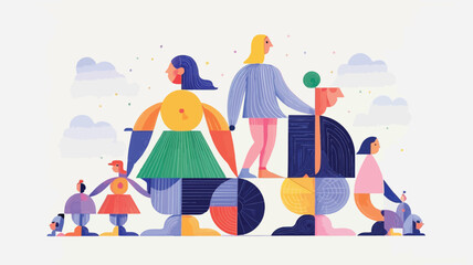 Diverse group of people working together in harmony