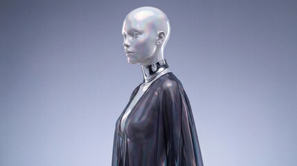 Photograph of an Iridescent Synthetic Human