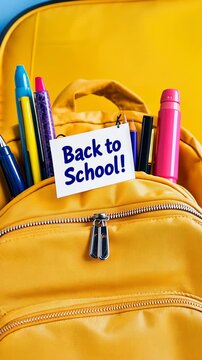 Backpack essentials for a vibrant back to school transition with bright supplies