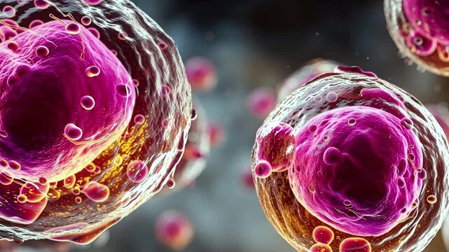 Studying movement of vesicles containing molecular cargo within cells for research purposes