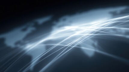 global economy abstract world map lines