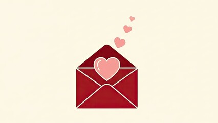 Open Love Letter Releasing Trail of Small Hearts