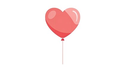 Pastel Red and Pink Valentine's Balloon Graphic