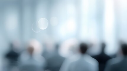 corporate presentation audience blurred background
