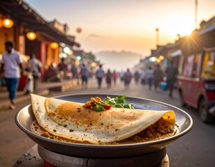 street food Masala Dosa