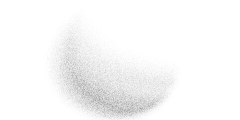 Obraz premium Grainy speckle texture background, monochrome noise cloud with soft gradient fade. Abstract round wave dust particle overlay, vector illustration