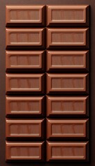 Fototapeta premium Top-Down View of Neatly Aligned Chocolate Bars with Symmetrical Layout