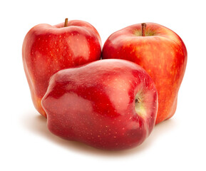 red delicious apple path isolated on white