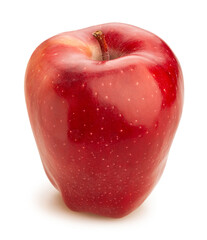 red delicious apple path isolated on white