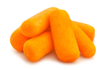 baby carrot path isolated on white