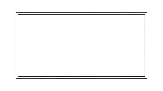 Minimalist Black Double Line Rectangular Frame on White Background; Simple Elegant Border Template for Clean Graphic Design