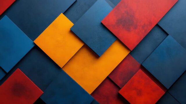 An abstract design on canvas with a geometric pattern and vibrant colors, ideal for modern interior decoration.