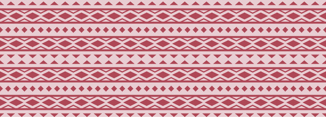 Seamless Geometric Pattern with Decorative Bands and Repeating Motifs