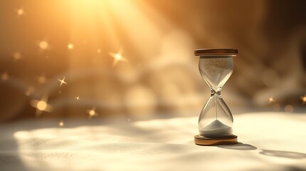 hourglass on the sand