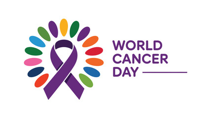 Celebrating world cancer day Vector